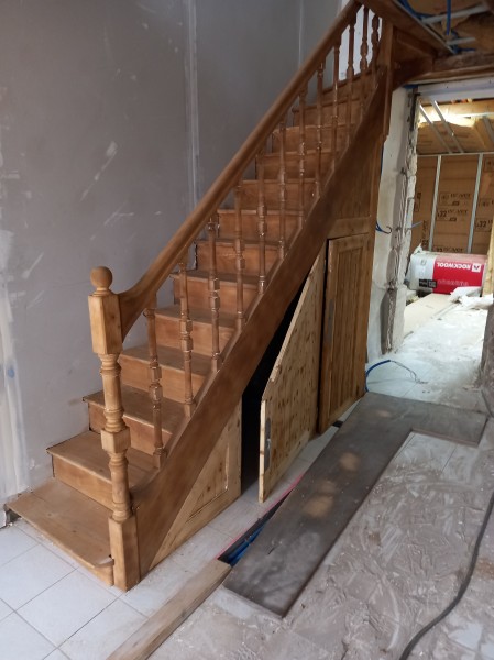 Aérogommage sur escalier